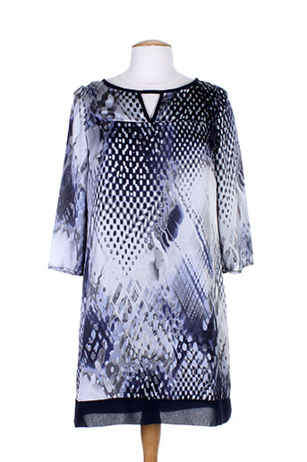 lauren vidal robes femme de couleur bleu