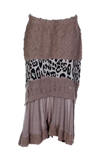 caty lesca jupes femme de couleur beige