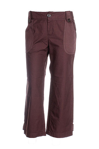 ikks pantacourts femme de couleur rouge