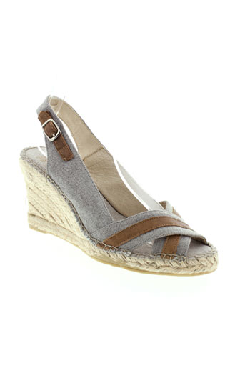 la maison de l'espadrille chaussures femme de couleur gris