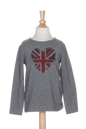 pepe jeans t-shirts fille de couleur gris