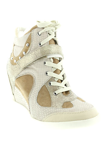 guess chaussures femme de couleur beige