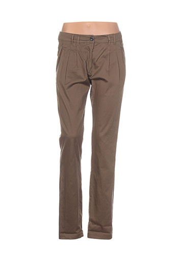 pablo gerard darel pantalons femme de couleur marron