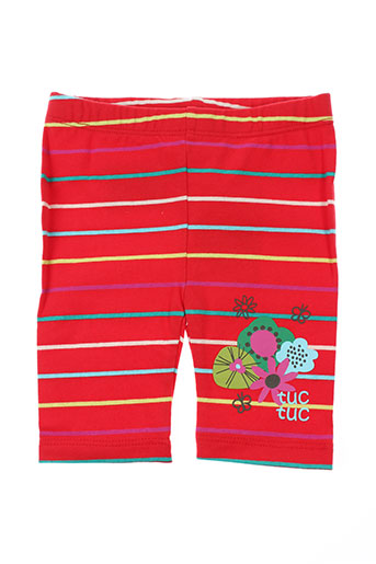 tuc tuc pantalons fille de couleur rouge