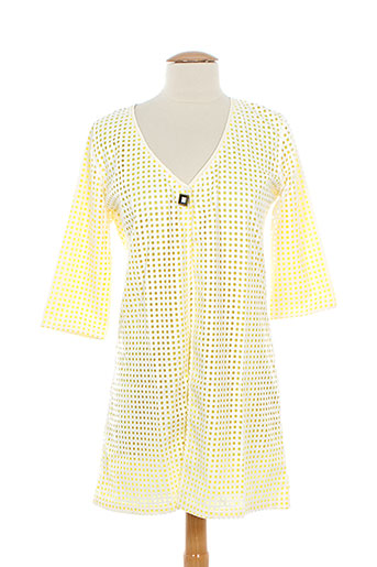 lo! les filles gilets femme de couleur jaune