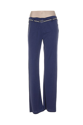 lo! les filles pantalons femme de couleur bleu