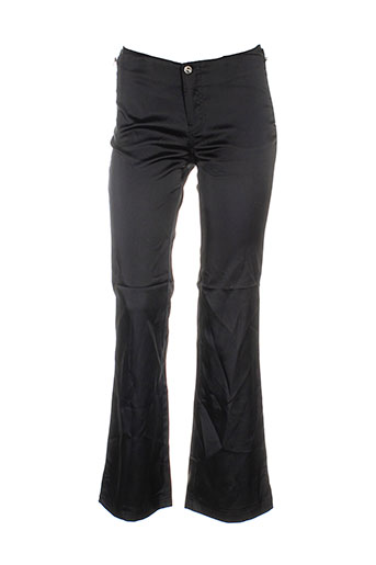 bouton rouge pantalons femme de couleur noir