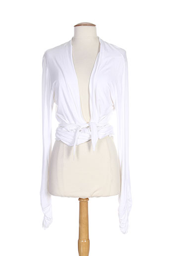 roshanara gilets femme de couleur blanc