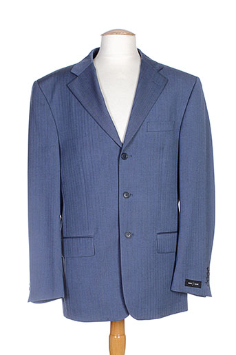 griffe noire vestes homme de couleur bleu