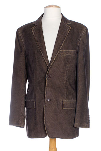 griffe noire vestes homme de couleur marron