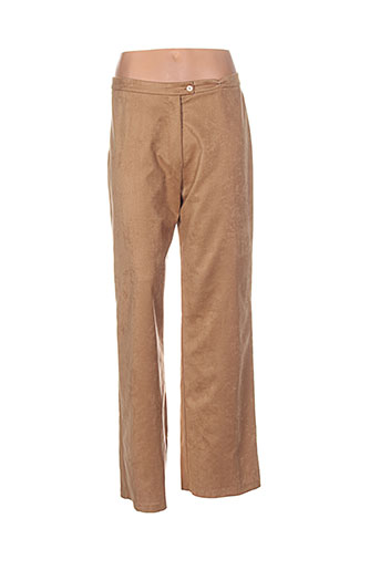 renatto bene pantalons femme de couleur beige