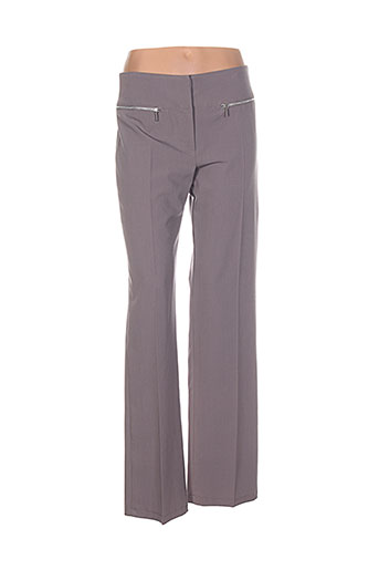 renatto bene pantalons femme de couleur gris