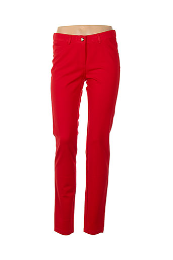 lcdn pantalons femme de couleur rouge