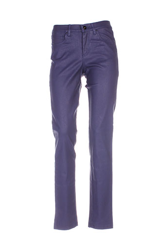 lcdn pantalons femme de couleur bleu