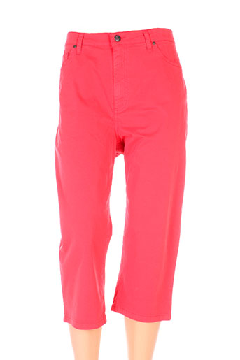 lcdn pantacourts femme de couleur rouge