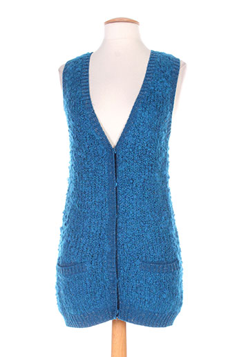 shyde gilets femme de couleur bleu