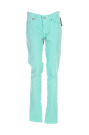 pepe jeans pantalons fille de couleur vert