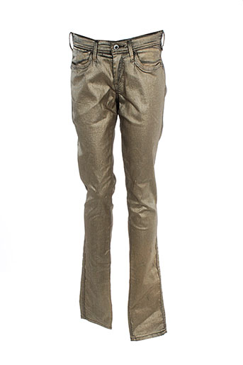 pepe jeans pantalons fille de couleur beige