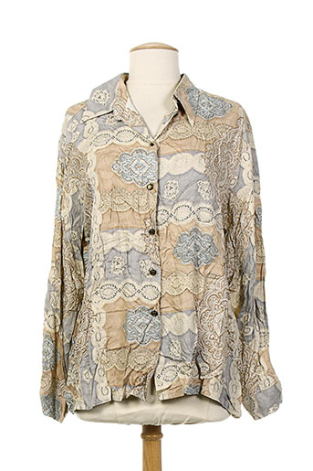 carole richard chemises femme de couleur beige