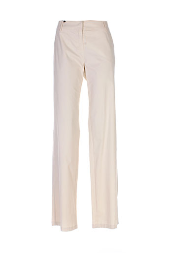 maxmara pantalons femme de couleur blanc