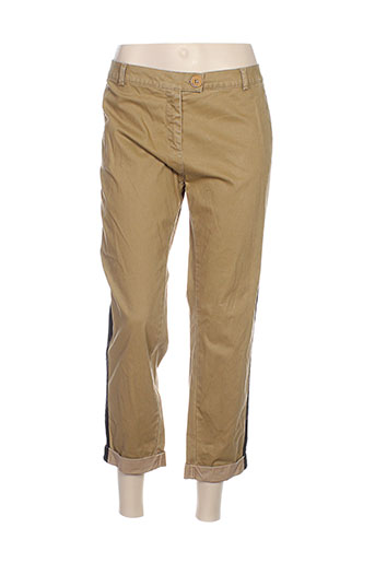 pinko pantacourts femme de couleur beige