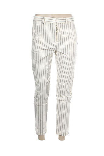 ottod'ame pantalons femme de couleur blanc