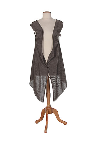 cannisse gilets femme de couleur gris