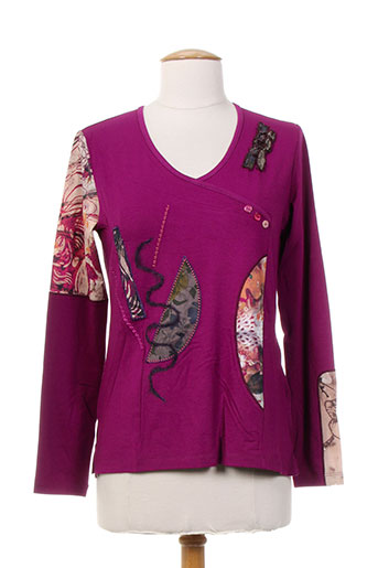 jean gabriel t-shirts femme de couleur violet