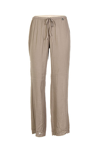 blanc boheme pantalons femme de couleur marron