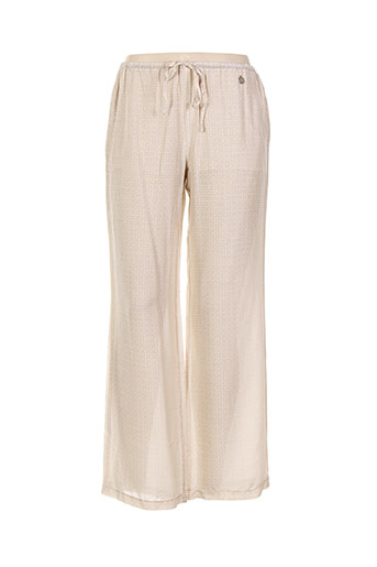 blanc boheme pantalons femme de couleur beige