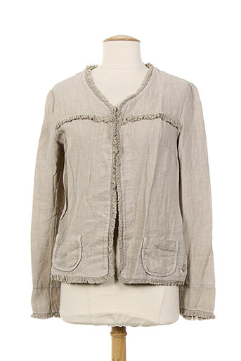 blanc boheme vestes femme de couleur beige