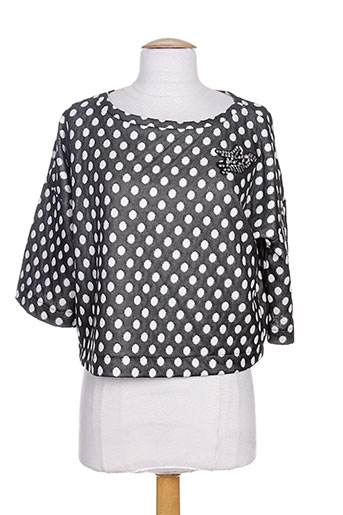 blanc boheme chemises femme de couleur noir