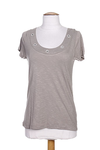 blanc boheme t-shirts femme de couleur marron