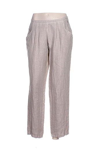 blanc boheme pantalons femme de couleur beige