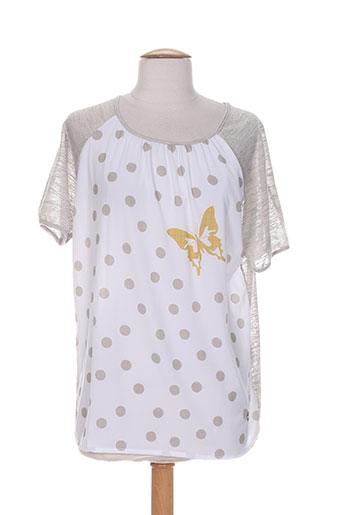 blanc boheme t-shirts femme de couleur gris