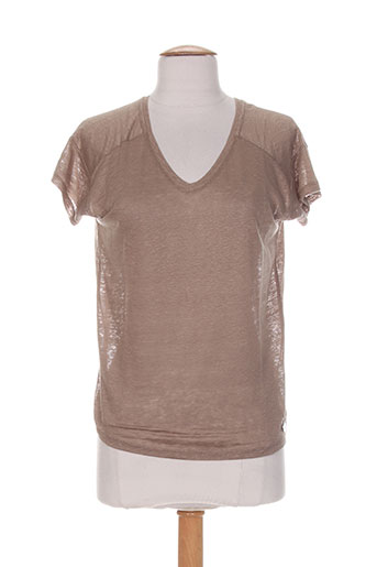 blanc boheme t-shirts femme de couleur marron