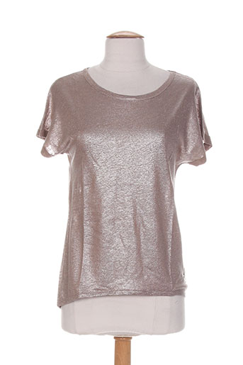 blanc boheme t-shirts femme de couleur marron