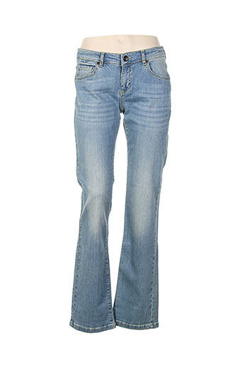 ikks jeans femme de couleur bleu
