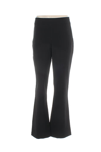 eroke pantalons femme de couleur noir