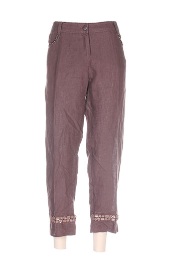 fuego woman pantalons femme de couleur marron