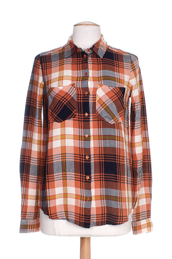 vila chemises femme de couleur orange