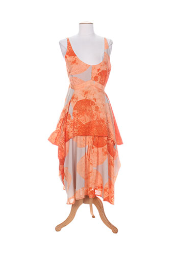 lauren vidal robes femme de couleur orange