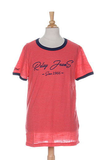 relay jeans t-shirts garçon de couleur rouge
