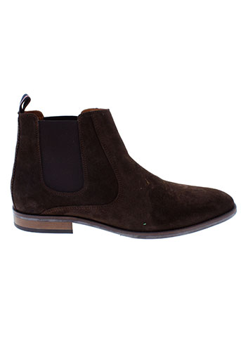 tommy et hilfiger boots homme de couleur marron