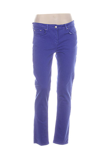 pablo gerard darel pantalons femme de couleur bleu
