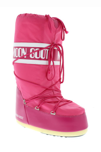 moon et boot bottes femme de couleur rouge