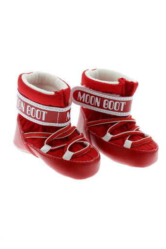 moon boot chaussures enfant de couleur rouge