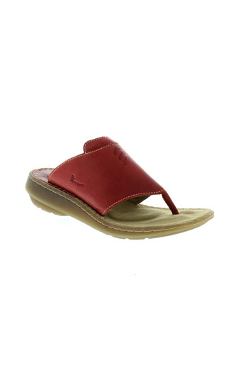 dr et martens tongs femme de couleur rouge