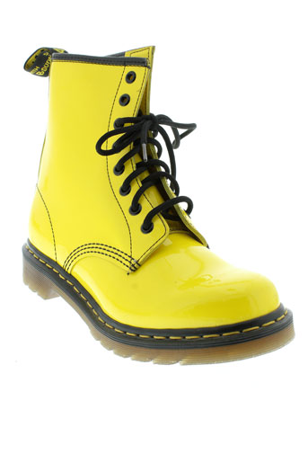 dr et martens boots femme de couleur jaune