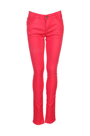 edefa jeans pantalons fille de couleur rouge